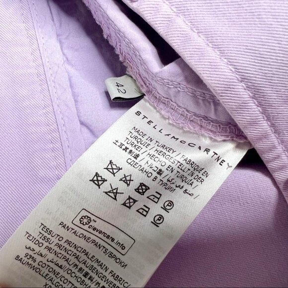 Stella McCartney Purple 2001 Pants Straight Leg Cropped Utility High Rise Size 6 - Picture 12 of 15